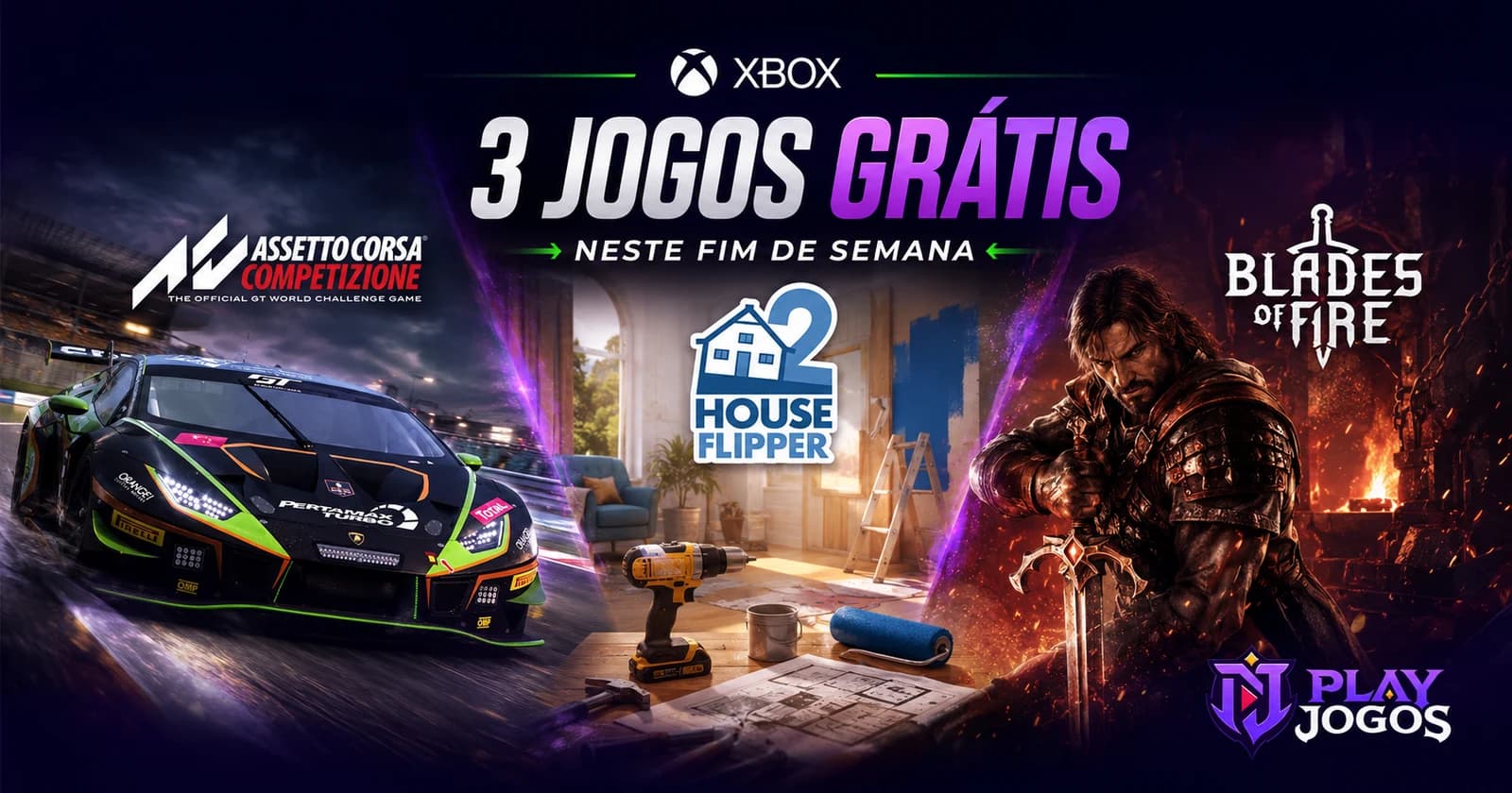 Xbox abre o fim de semana grátis com corrida, reforma e fantasia sombria