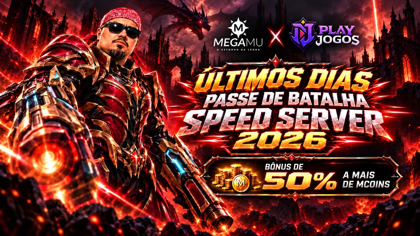 MEGAMU Speed Server: última chamada para garantir ou repetir o Passe Gold!